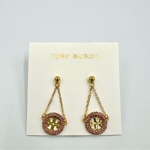 Tory Burch Miller Pavé Drop Earrings NWOT